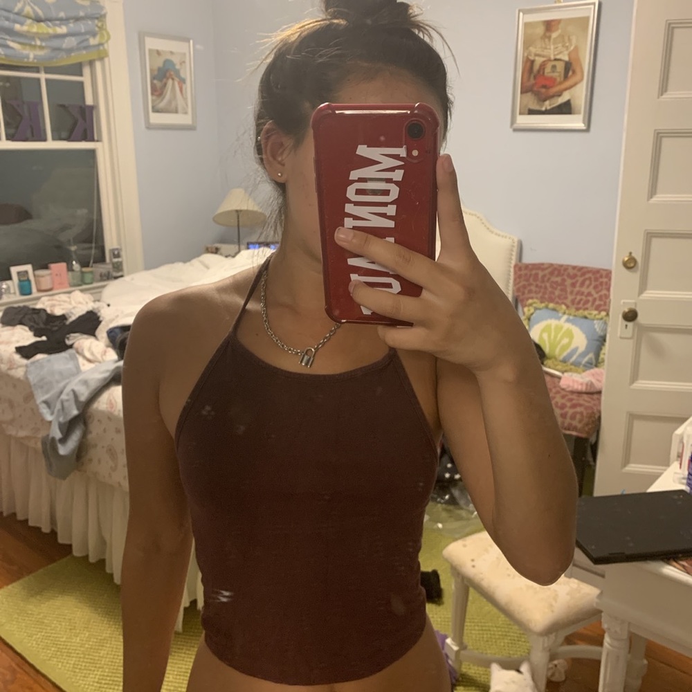 maroon brandymelville halter top